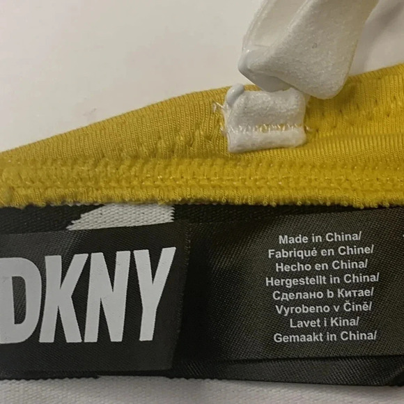 DKNY Bra Push Up Bra Cozy Boyfriend Yellow New - Picture 5 of 7